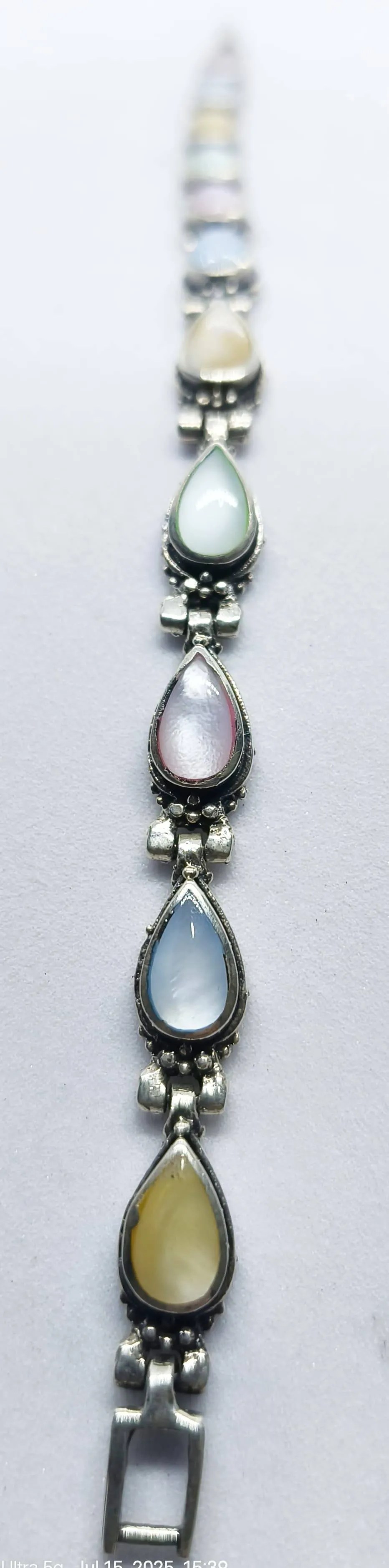 Multicolored Gemstone Silver Bracelet (AVSBR-23) view 4