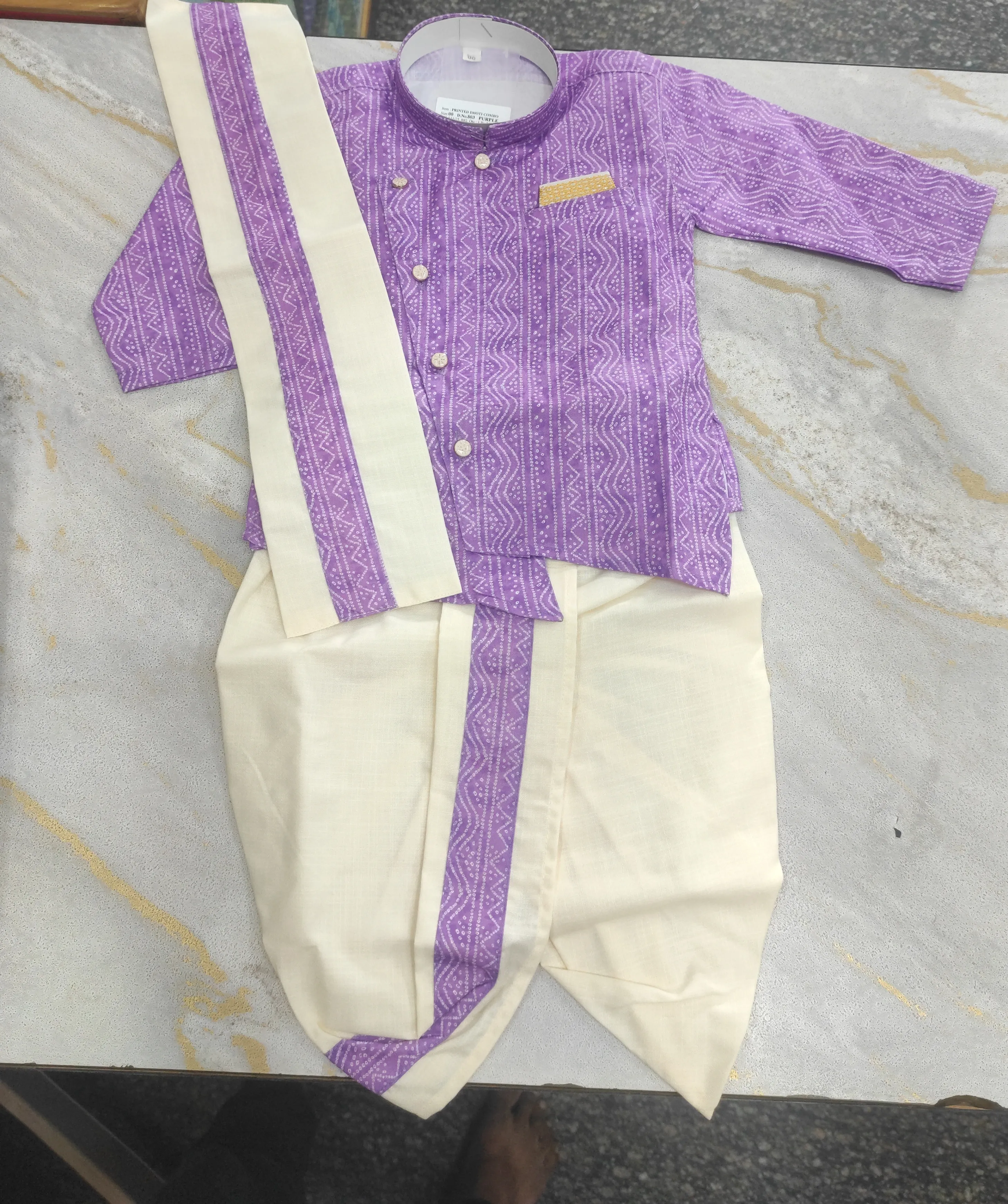 Ethanic Printed Dhoti Combo view 2