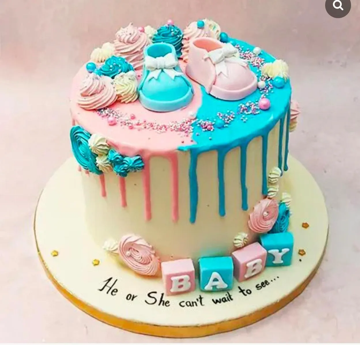 Gender Reveal Cake view 2