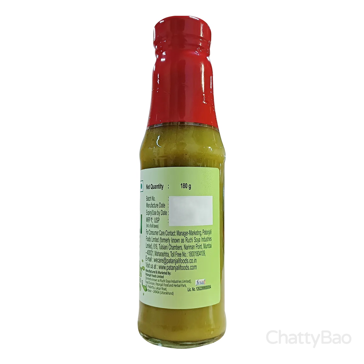 Patanjali Green Chilli Sauce 180 g view 2