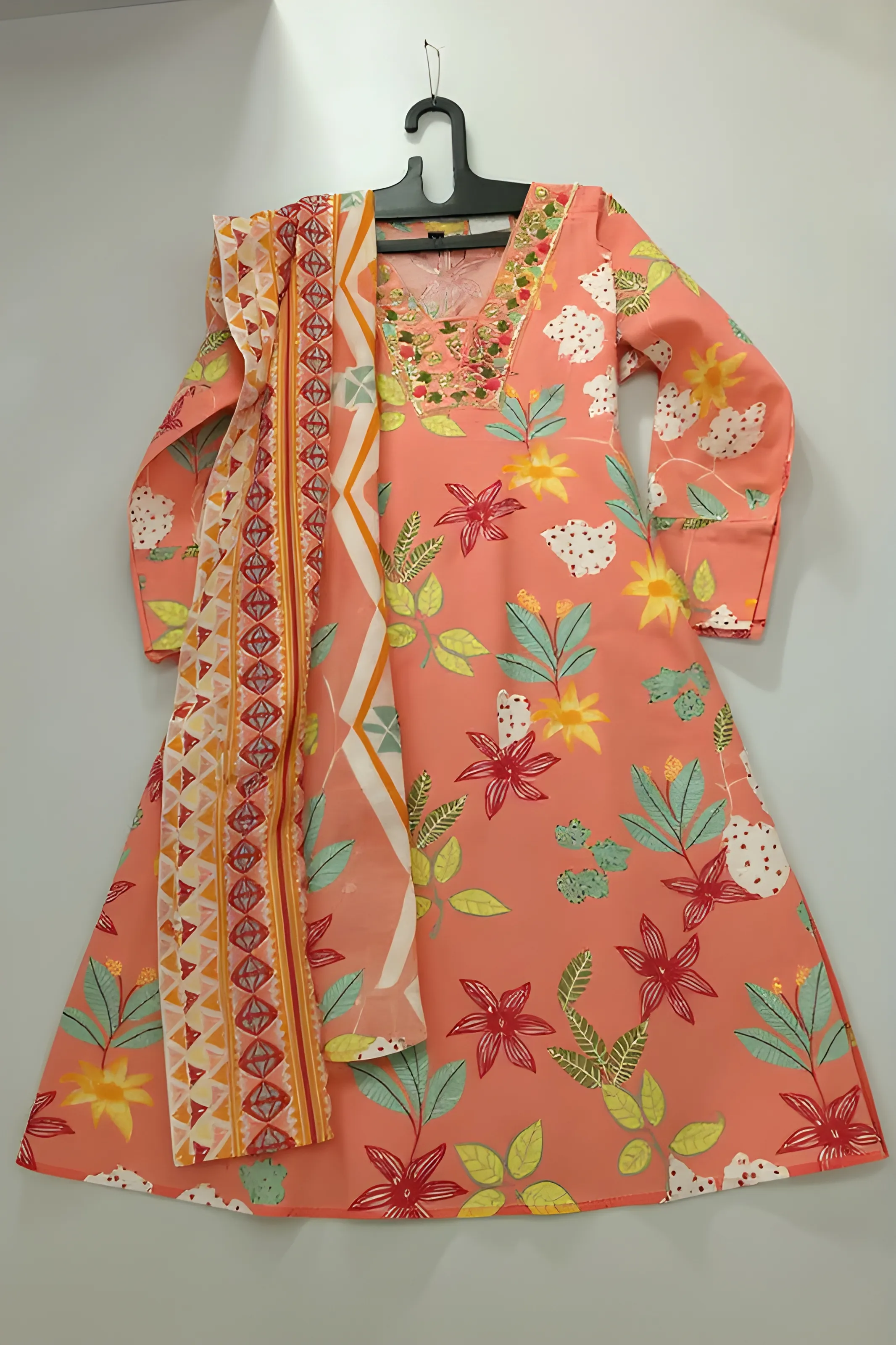 Embroidered Floral Kurti view 2