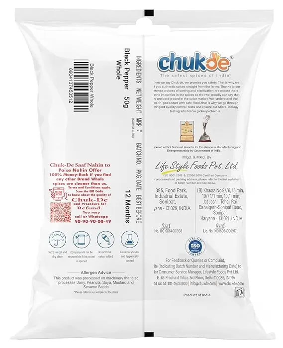 Chukde Black Pepper Whole 50 g view 2