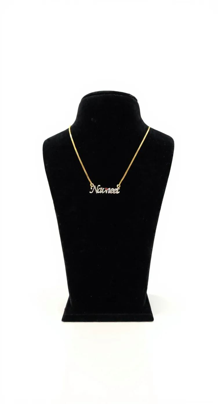 Custom Gold Name Necklace view 2