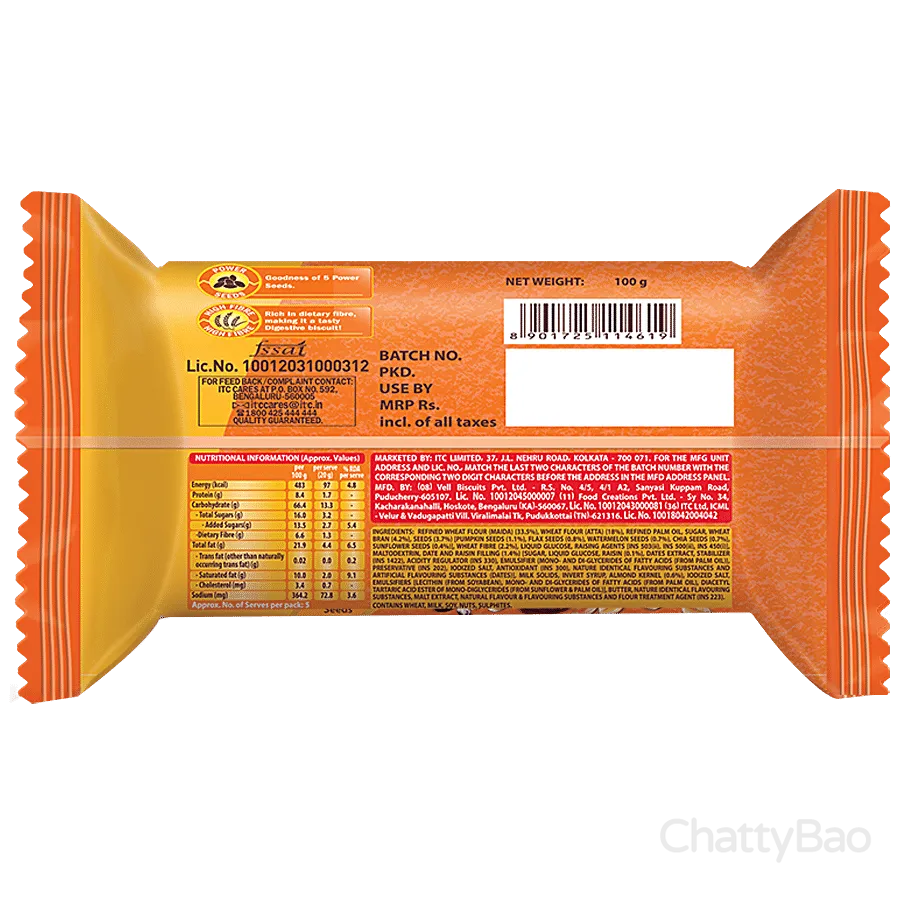 Sunfeast Farmlite 5 Seed Digestive Biscuit 100 g view 2