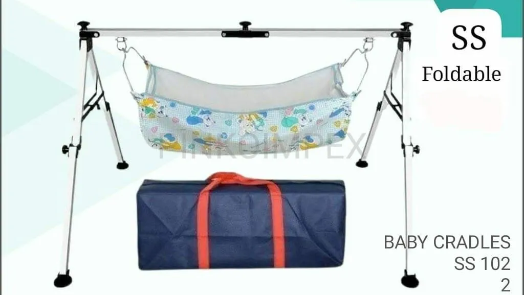 SS Foldable Baby Cradle view 2