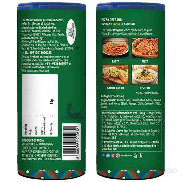 Keya Pizza Oregano 35 g view 2