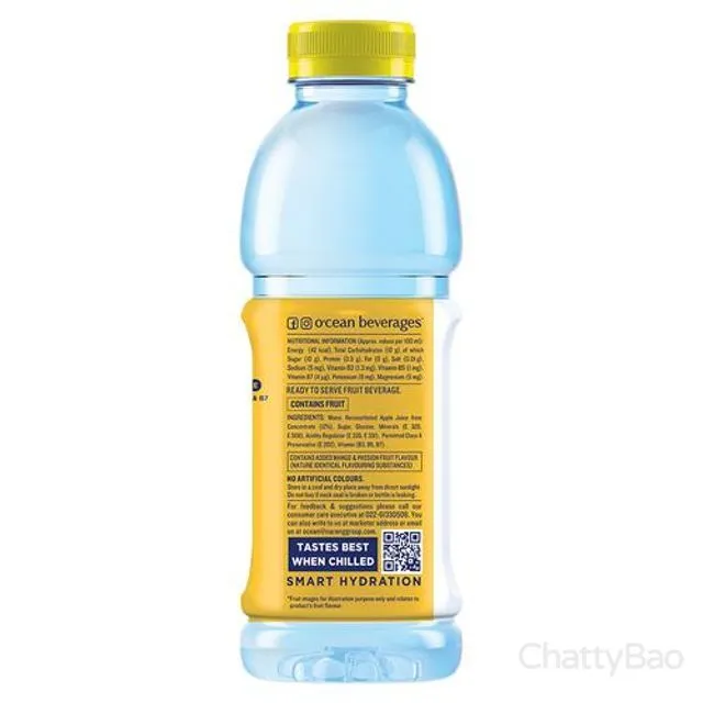 Ocean Fruit Water - Mango & Passion Fruit Flavour 500 ml view 2