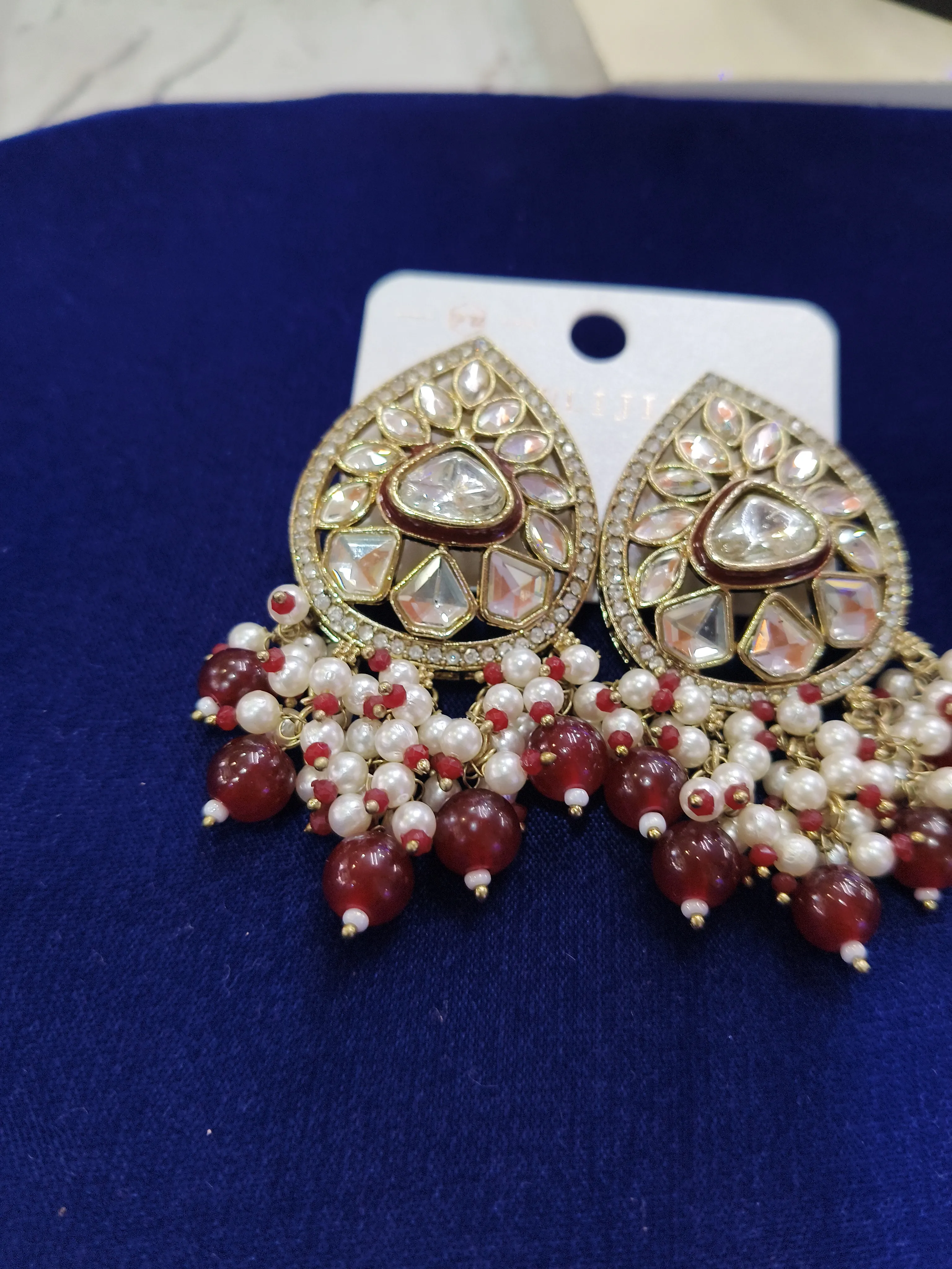 Traditional Kundan Earrings view 2