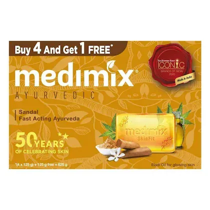 Medimix Ayurvedic Sandal Soap (Pack of 5 x 125 g each) view 2