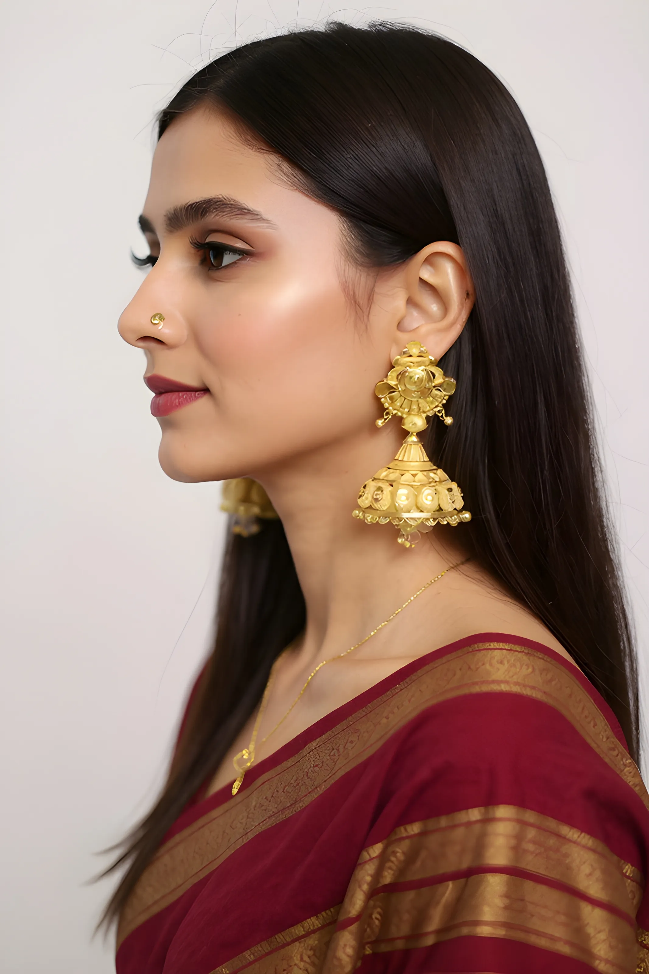 Gold Jhumka view 2