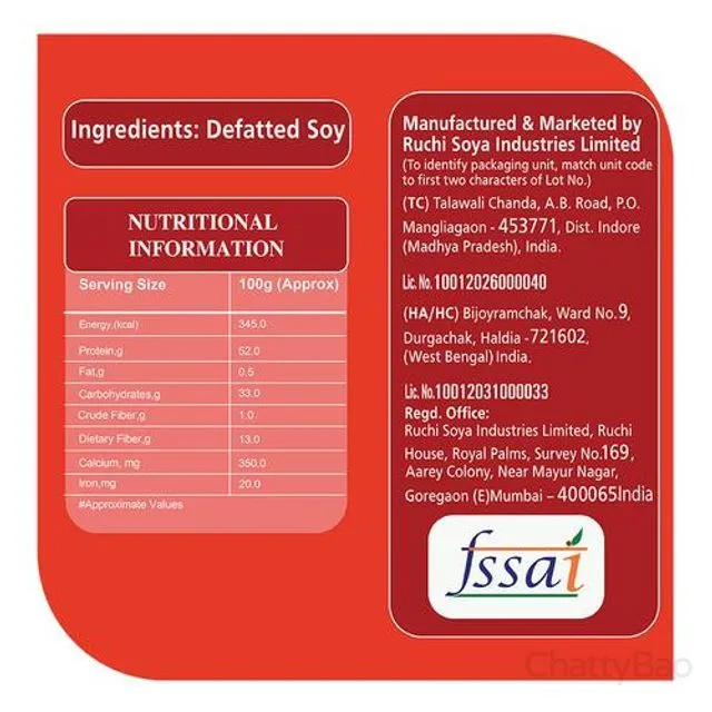 Nutrela Soya Chunks 1 Kg view 3