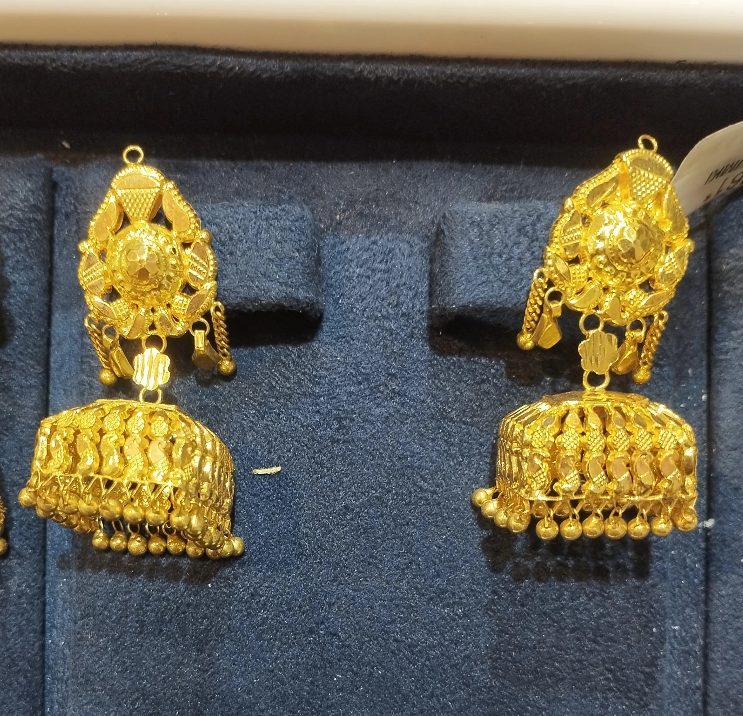 Gold Jhumka Earrings✌ view 2