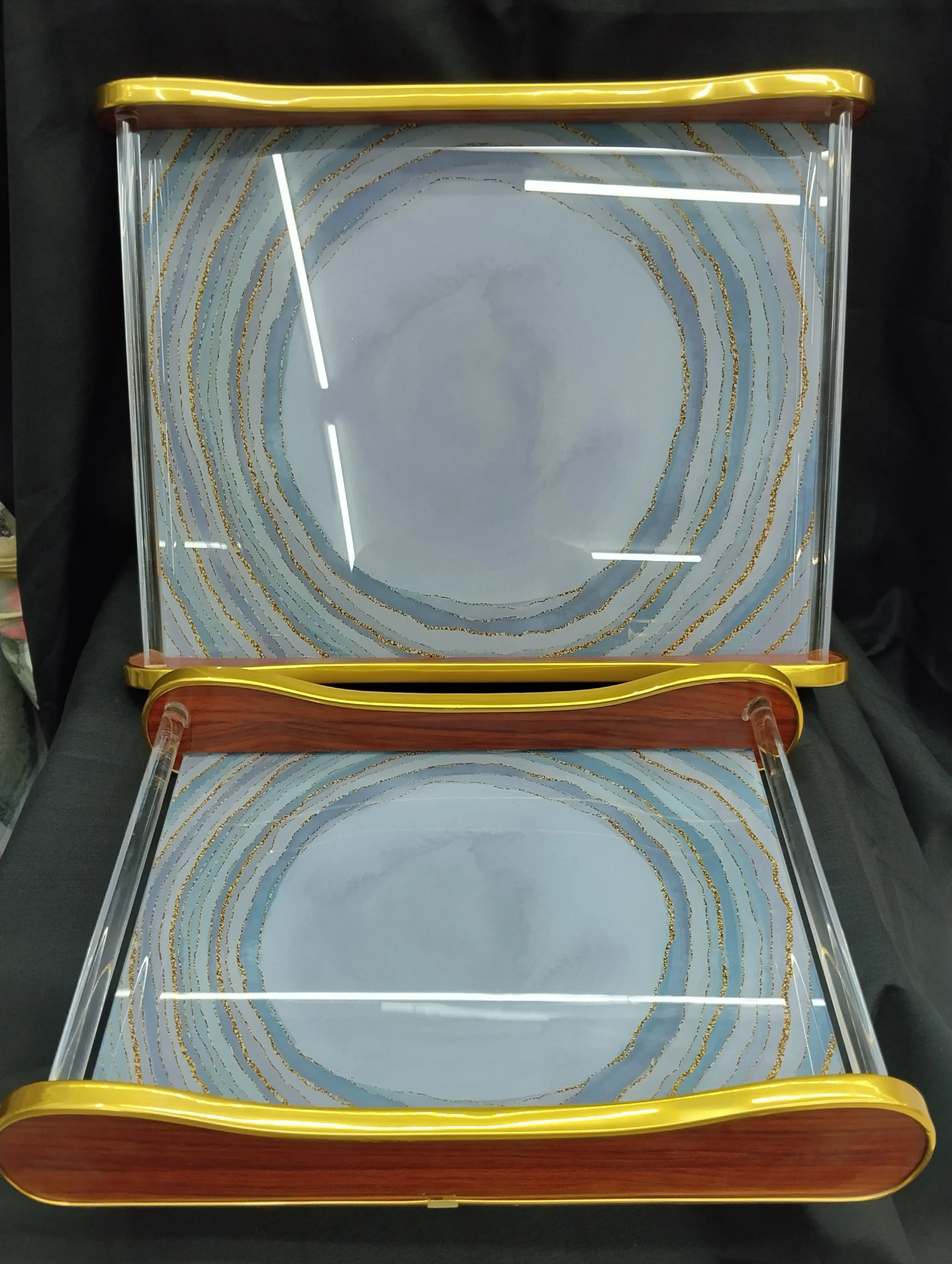 Decorative Glass Tray Set view 2