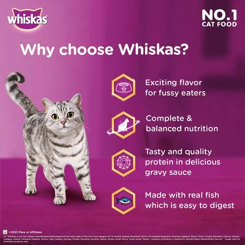 Whiskas Tasty Mix Wet Cat Food Adult 1+ Years - Tuna With Kanikama & Carrot In Gravy 70 g view 7