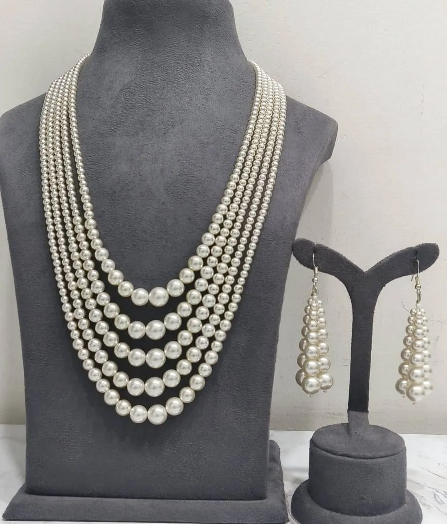 Elegant Pearl Necklace (AVMM-08/11) view 4