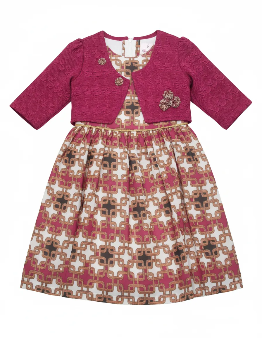 Rani Baby Girl Dress with Jacket view 2