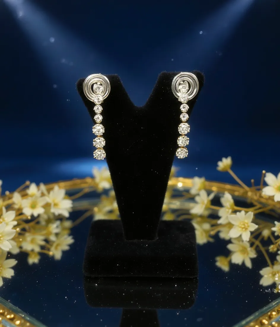 Diamond  Earrings, view 2