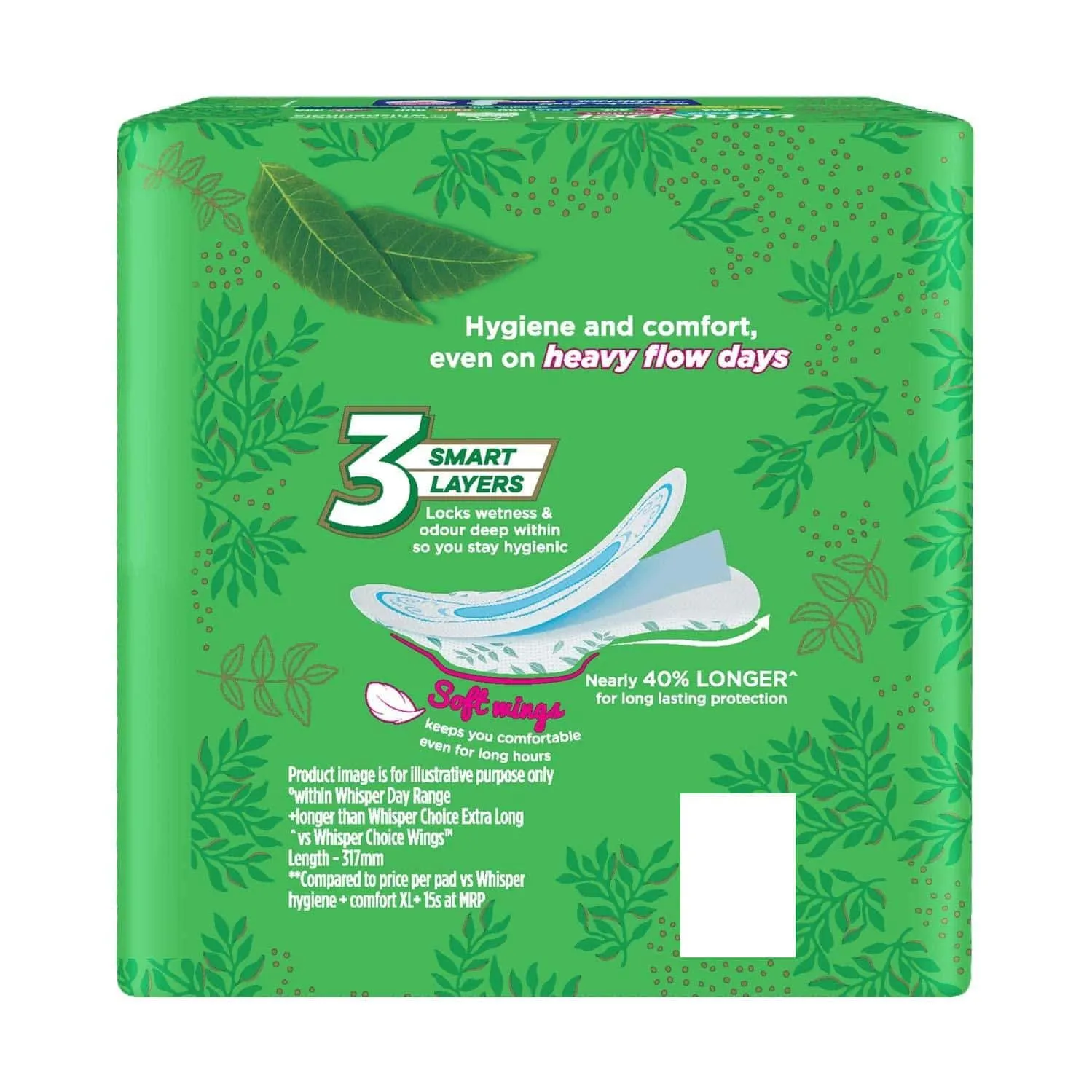 Whisper Hygiene + Comfort Sanitary Pads XL 6 Pieces view 2
