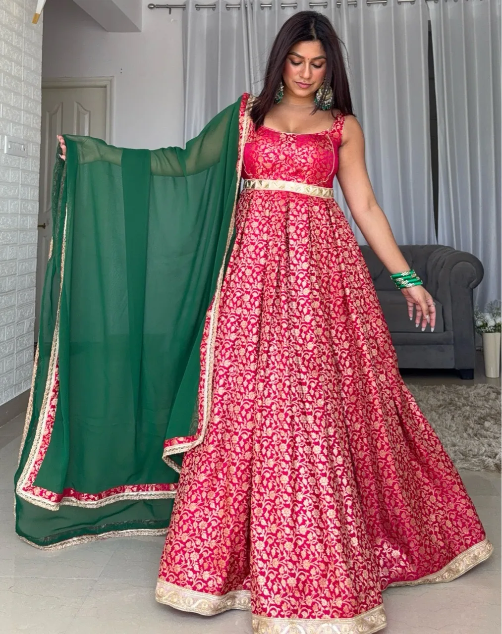 ‘Zarisha’ Anarkali - Pink view 2