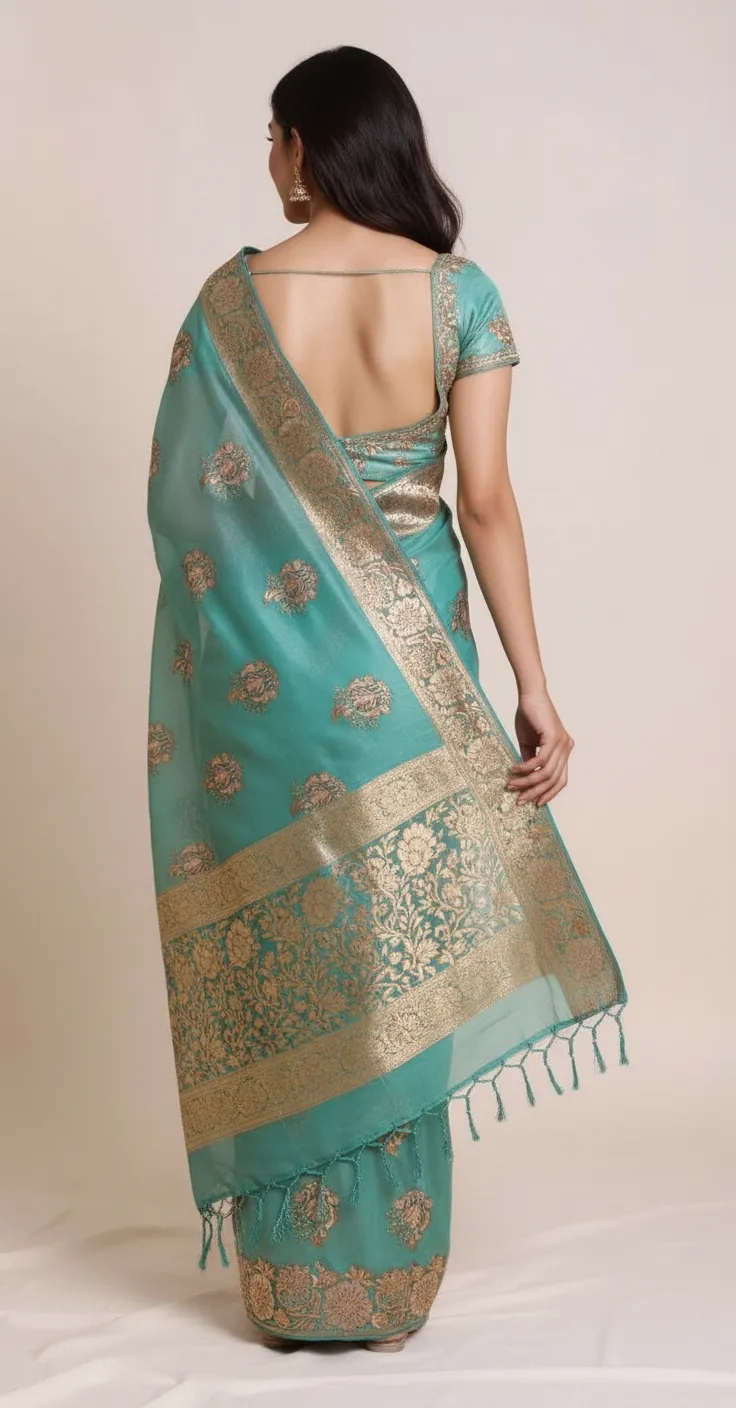 Embroidered Saree view 3