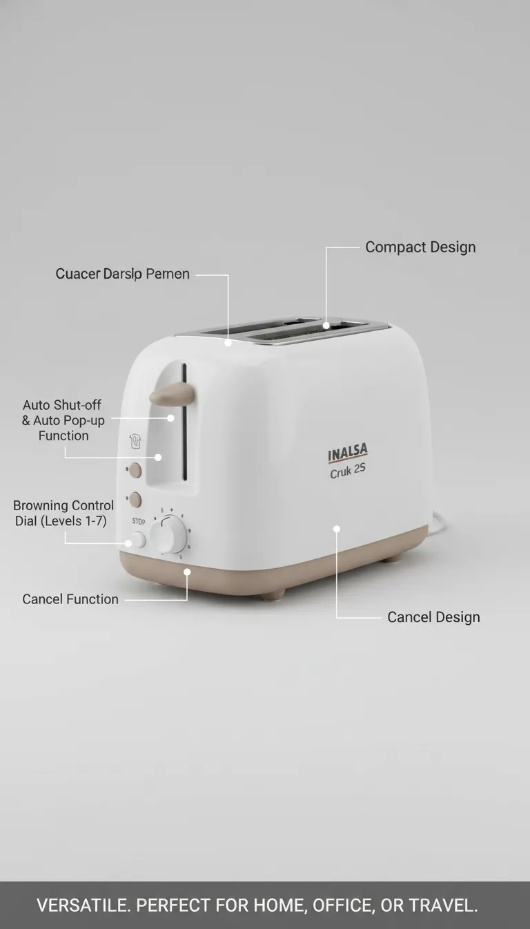 Inalsa Pop-Up Toaster Cruk 2S view 2