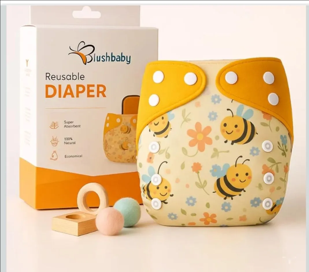Bushbaby Reusable Diaper Bees 2pic 1 Pack Wcl view 3