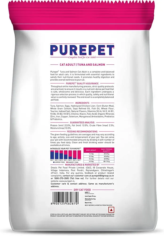 Purepet Adult Cat Dry Food - Tuna & Salmon 40 g view 2