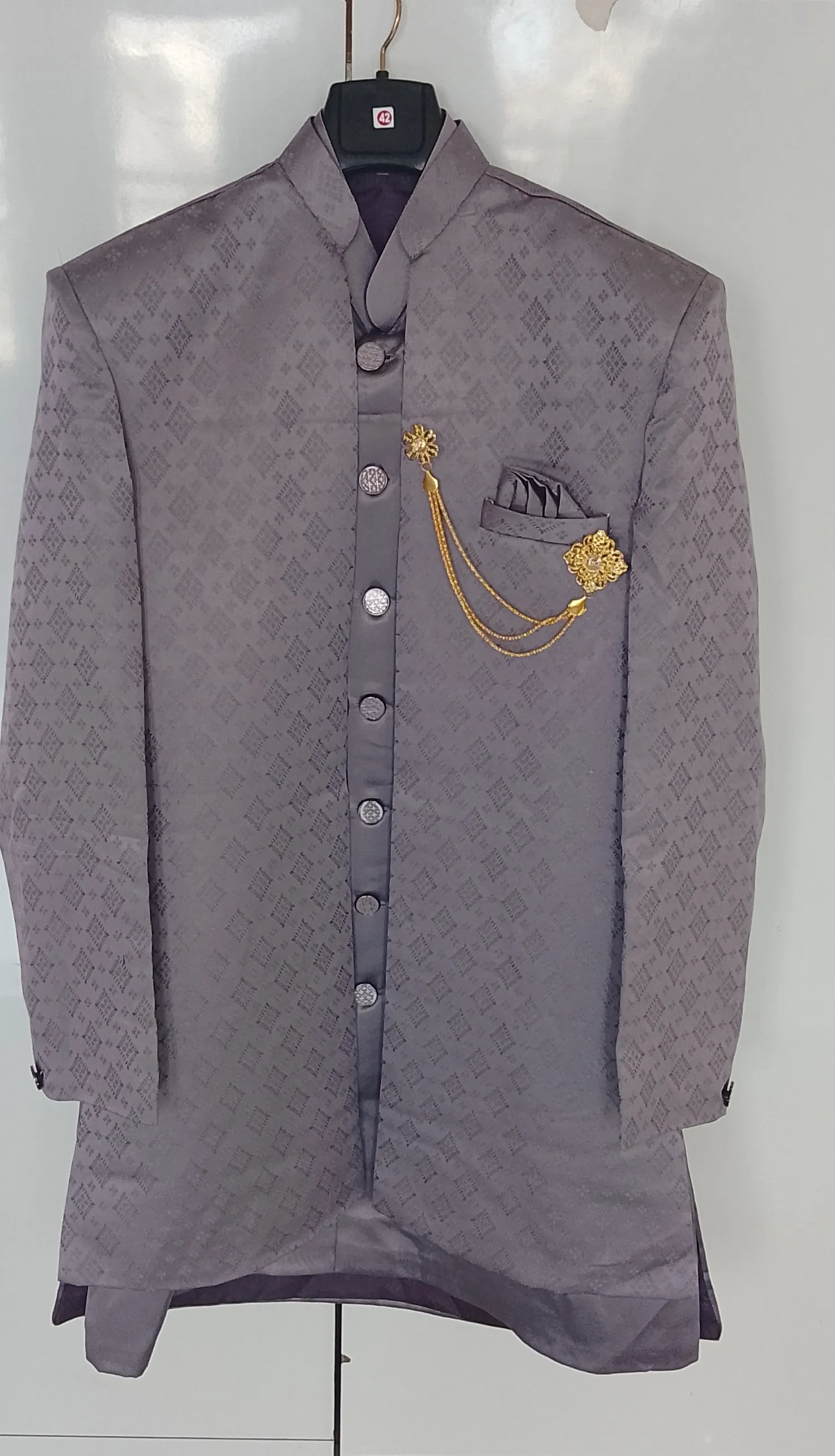Purple MensSherwani view 3