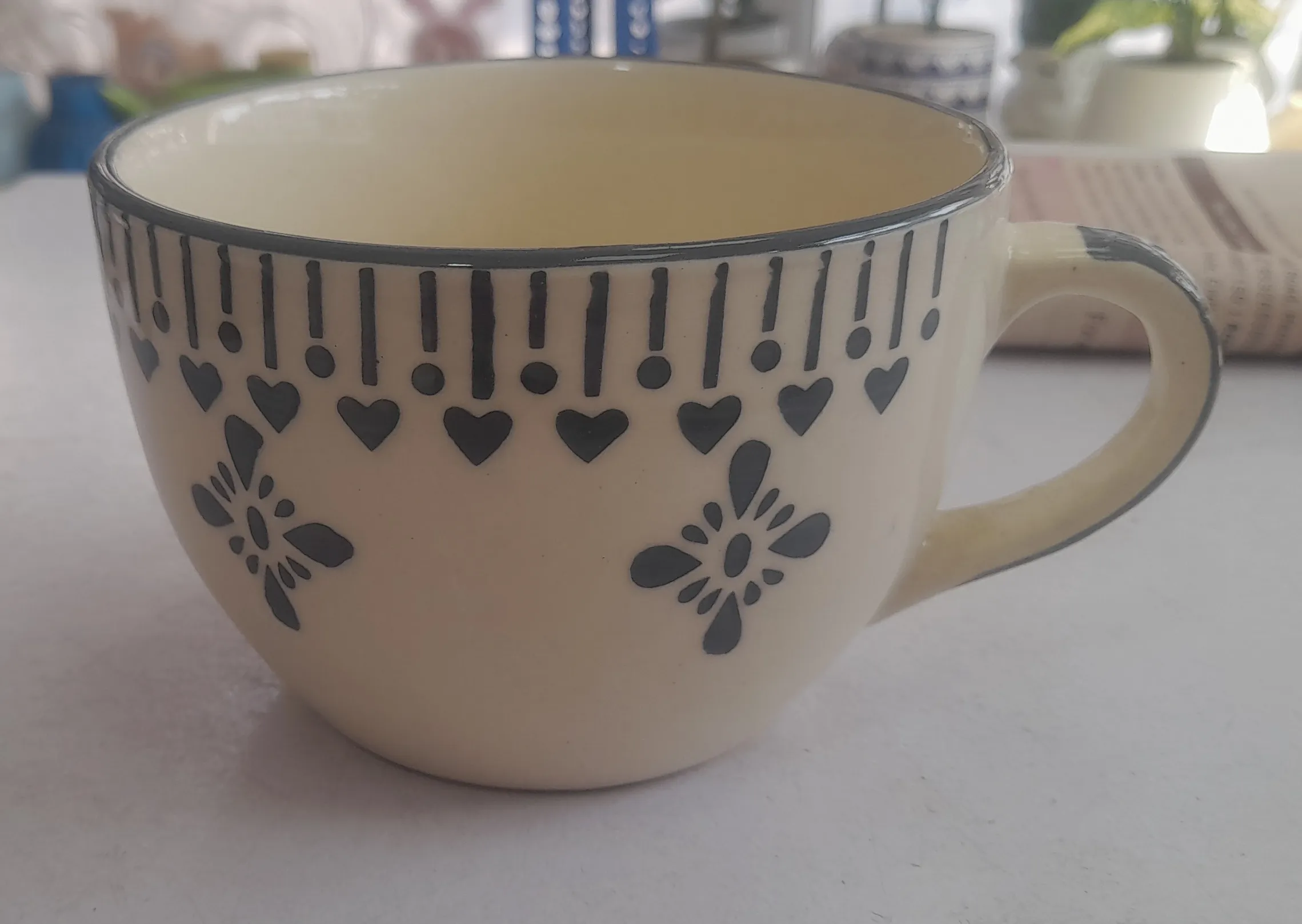 Patterned Ceramic Mug For Soup view 2