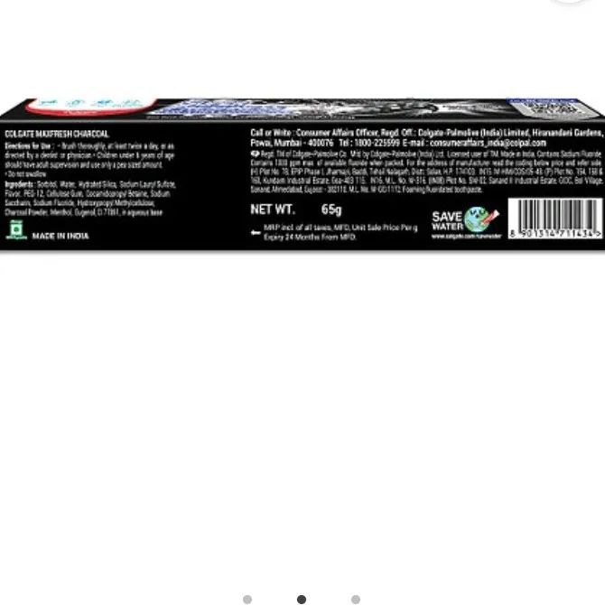 Colgate MaxFresh Charcoal Toothpaste 65 g view 2