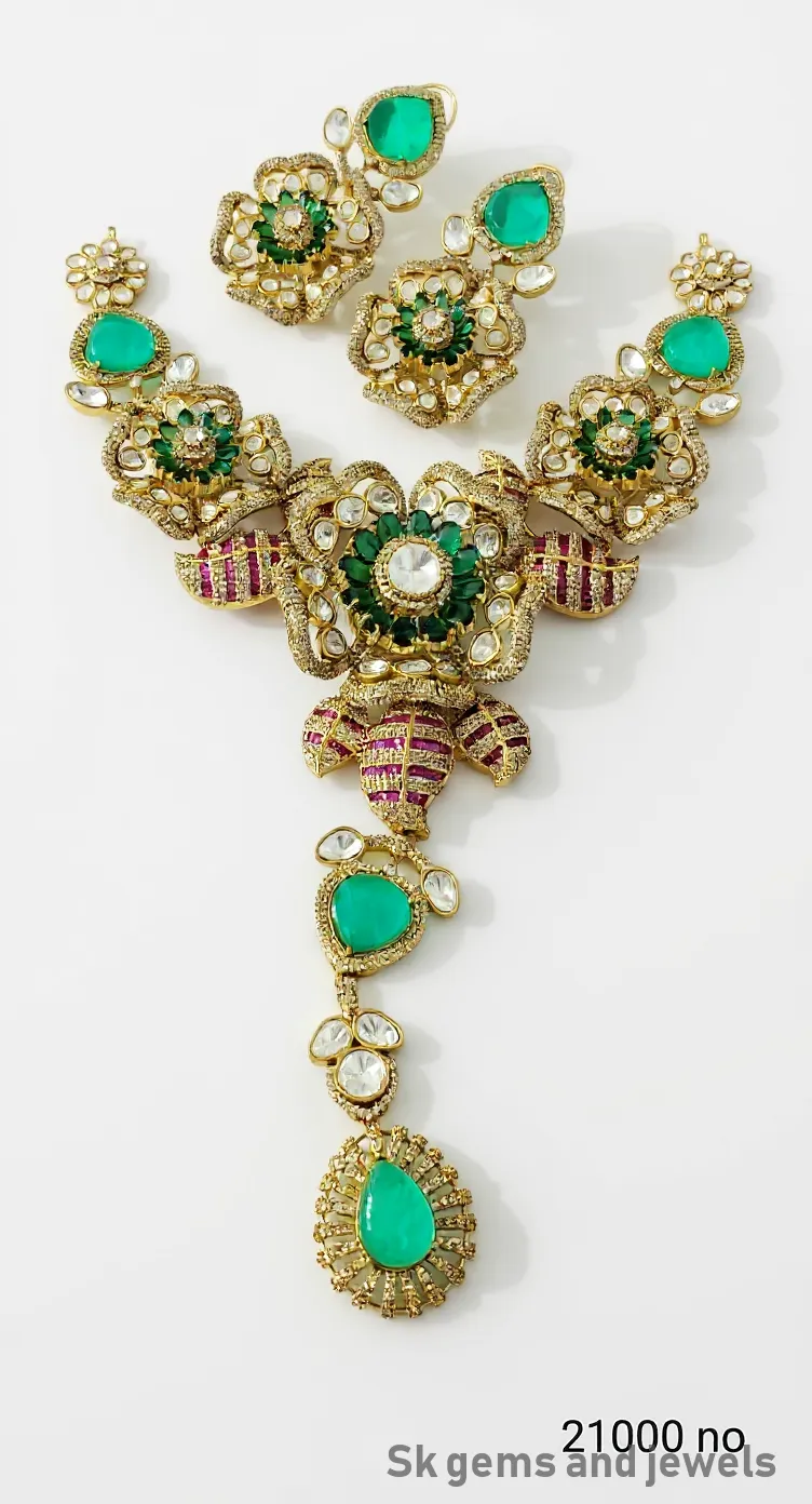 Gold and Gemstone Jewelry Set view 2