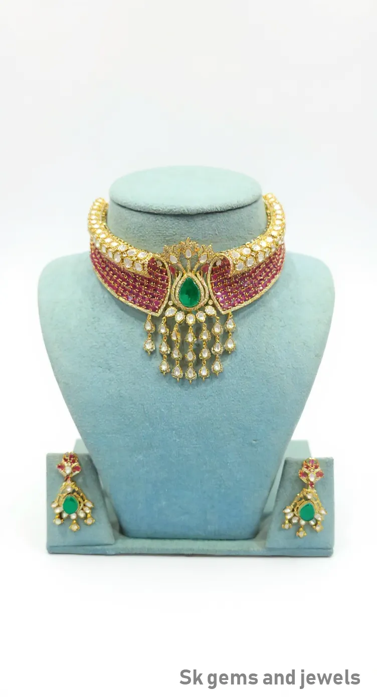 Mojonite Polki Choker Set view 3