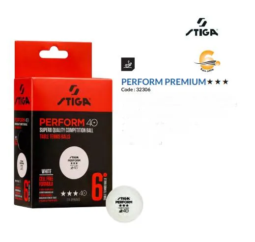STIGA Perform Premium 40+Table Tennis Balls Pack Of 3