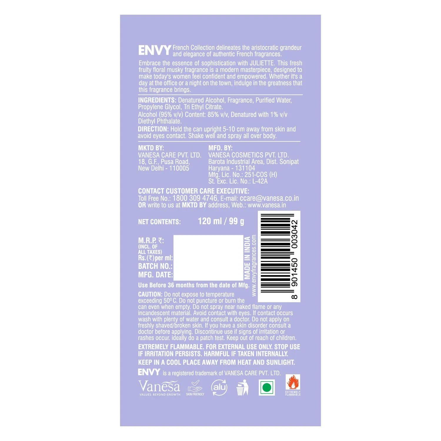 Envy Women Juliette Perfume 120 ml view 2