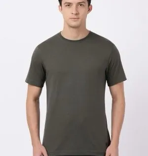 Jockey T-Shirt Round Neck Half Sleeve Olive view 2