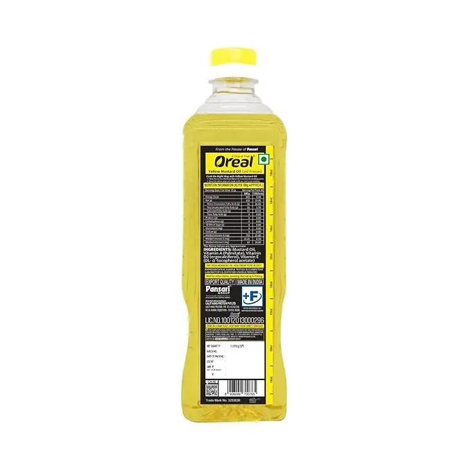 Oreal Yellow Mustard Oil Bottle 1 L view 2